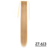 Synthetic Ponytail Hair Extension Natural Hairpiece Clip In Wrap Around Pony Heat Resistant Black Burgundy Hairstyle