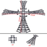 City Trains Train Rail Crossing Track Rails Soft Tracks Cruved Straight Railway Building Blocks Bricks DIY Toys For Children Boy