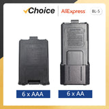 Baofeng UV-5R Battery Case BL-5 AAA batteries Shell Extended AA Battery Housing for UV-5R DM-5R UV-5RE Walkie Talkie Accessories