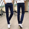 Fashion Mens Slim Fit Denim Pencil Pants High Quality Black White Skinny Stretch Jeans Mens High Street Jeans Four Season