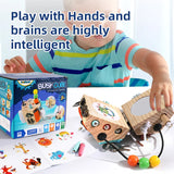 Hot Sales 2023 New CE UKCA Montessori Sensory Baby Toys Kids Wooden Activity Board Busy Block Cube For Children Daycare