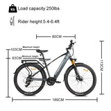 New RILCHORN E-bike Mid Motor 500W 29-inch Electric Bike Aluminum Alloy Full Suspension Ebike 48V 15AH Battery Electric Bicycle