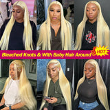 Luvin HD Transparent 613 Straight 13x6 Lace Front Human Hair Wig Color Preplucked 13x4 Honey Blonde Lace Frontal Wigs For Women