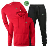 High quality embroidered hooded sweatshirt pants suit casual sports training clothes men's three-piece set