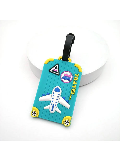 1PCS Creative Aircraft Multi Color Luggage Tag Airport Tag Travel Essential Loss Prevention Hanging Tag for Men and Women