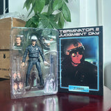 NECA Terminator 2 Judgment Day T-1000 Motorcycle Ultimate Copy T-800 Tech Noir Police Station Assault 18cm PVC Action Figure Toy