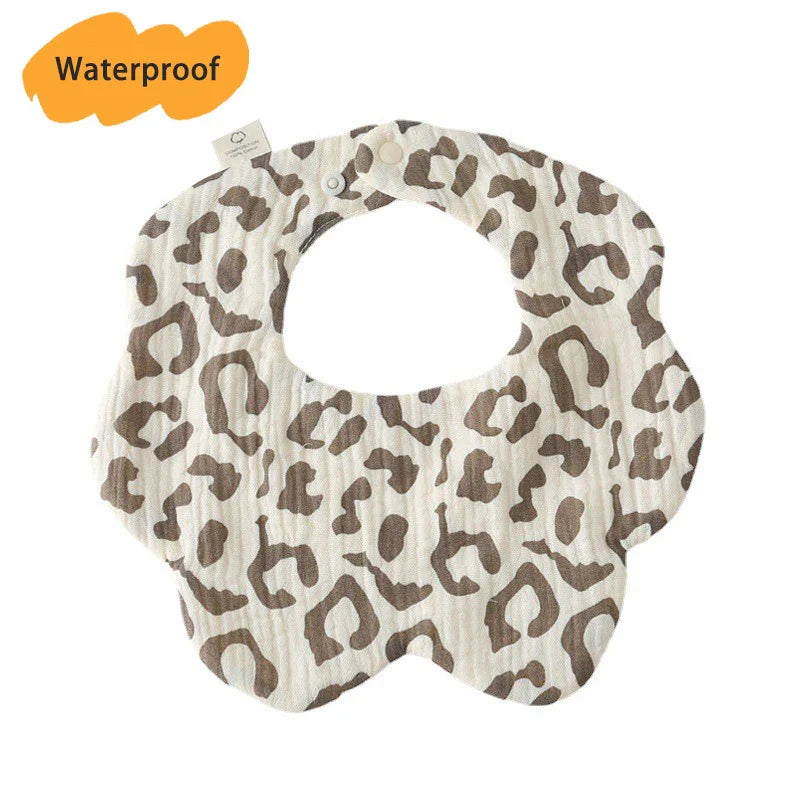 New Thickened 7 Layers Cotton Waterproof Baby Bibs Cute Print Saliva Towel Newborn Burp Cloths for Boys Girls Feeding Drool Bib