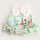 10Pcs/Lot Elastic Hair Bow for Children, Children's Headwear Hair Accessories for girls, Cute Hair ties, Lovely Hair Rope