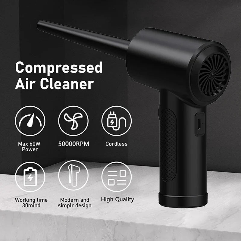 Compressed Air can for computers ,Electric Air Blower Computer Cleaning,Cordless Air Dust Cleaner for PC Keyboard Crumbs