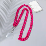 Fashion 120cm Telephone Strap Long Style Acrylic Slant Hanging Crossbody Phone Chain Women Anti-Loss Cellphone Jewelry Accessory