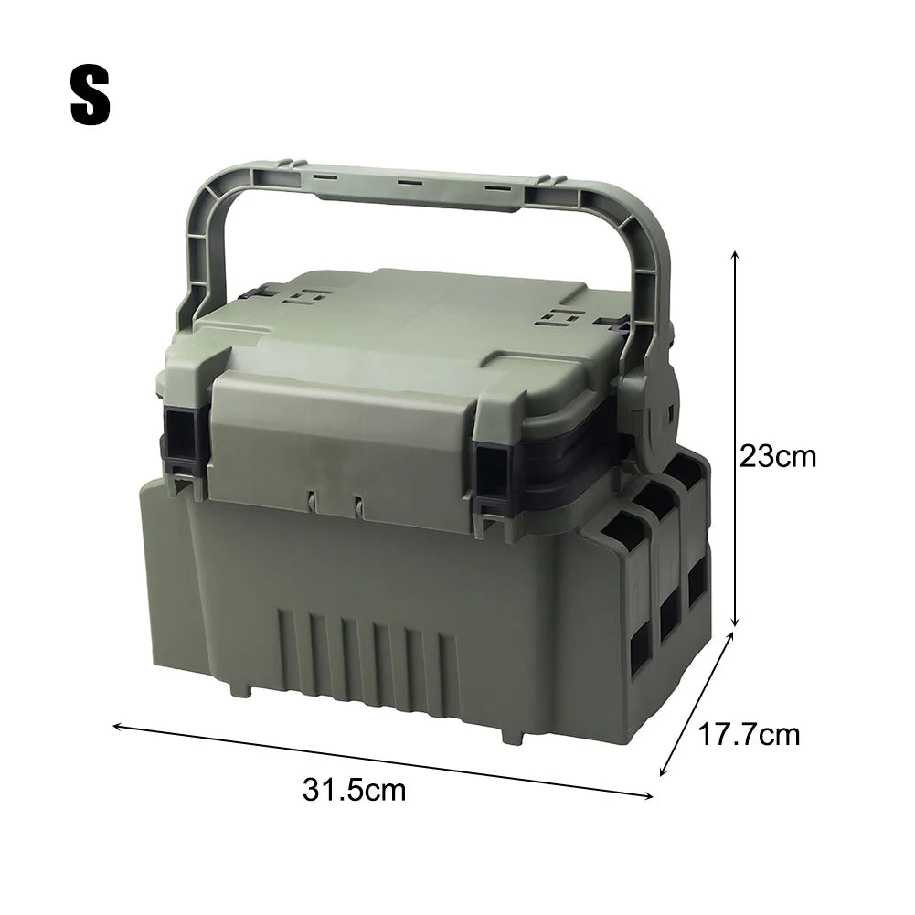 Large Capacity Fishing Tackle Box Multifunctional Fishing Lures Hook Box Anti Slip Grip for Fished Gear Fishing Lures Hook Box