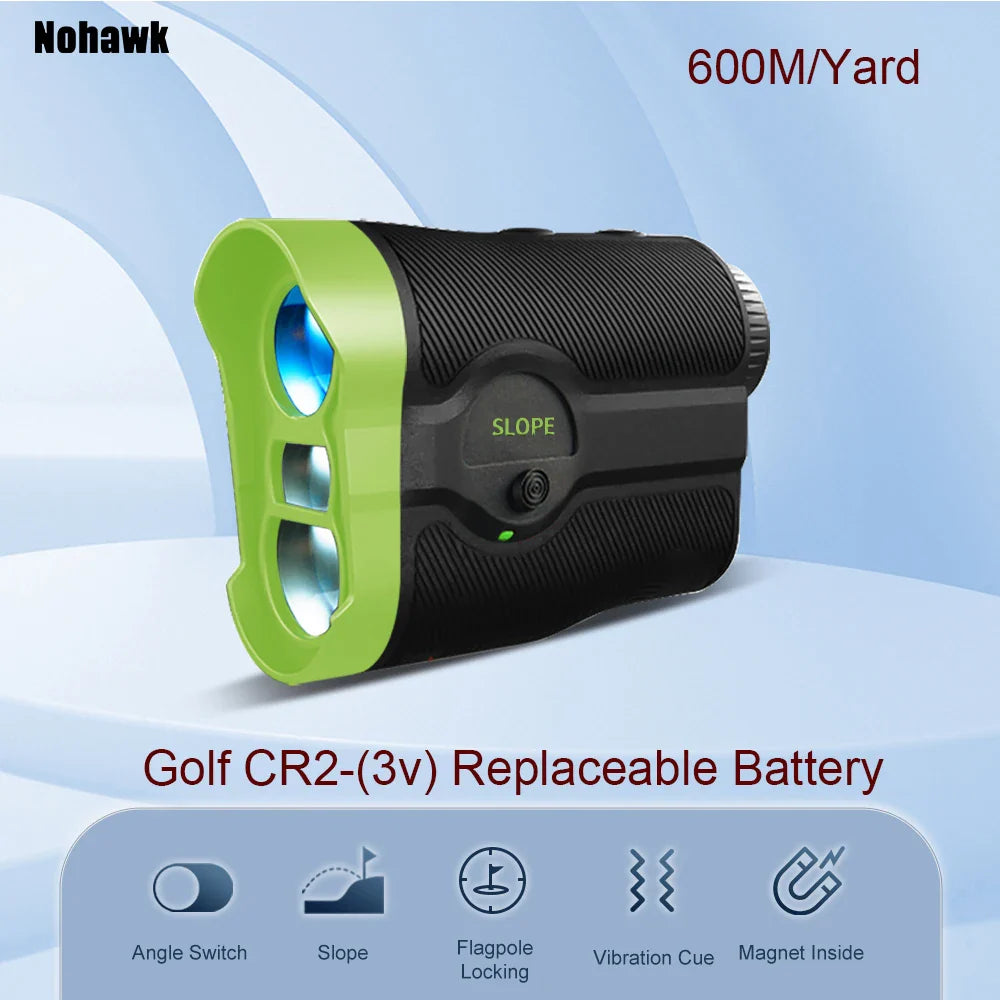 Nohawk Multifunctional Mini Golf Laser Range Finder For Hunting with Slope Compensation Rangefinder Construction Monocular