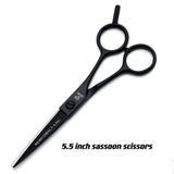 JOEWELL Professional Cobalt-5.5/ SCC-6.0 Inch Hair Barbers Tools Salon Jair Cutting Thinning Shears Set Of Female Bangs Scissors