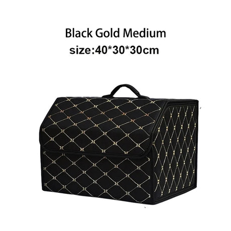 Car trunk storage box Large Capacity Auto Multiuse Tools Organizer Box Stowing Tidying Leather Folding For Emergency Storage Box