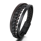 Trendy  Leather Bracelets For Men Multilayer Braided Rope Bracelets For Male Bracelets Jewelry Pulsera Hombre