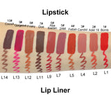 Wholesale Lipgloss Long Lasting Permanent Water Resistant Lipstick Lip Liner Makeup Set Private Label Glossy Matte Lipstick Set