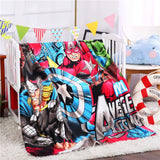 Disney Cartoon iron Man Spiderman Blanket Cartoon Printed Soft Boy Baby Coral Fleece Blankets Thick Warm Sofa Bed Sheets