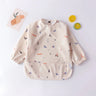 Baby Kids Toddler Long Sleeve Scarf Waterproof Art Smock Feeding Bib Apron Pocket Infant Boys Girls Burp Cloth Bandana Bibs