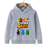 Kids Anime Stumble Guys Hooded Sweatshirts Long Sleeve Pullover Boys Girls Game Print Hoodies Stumble Guys Children Hoodie Tops