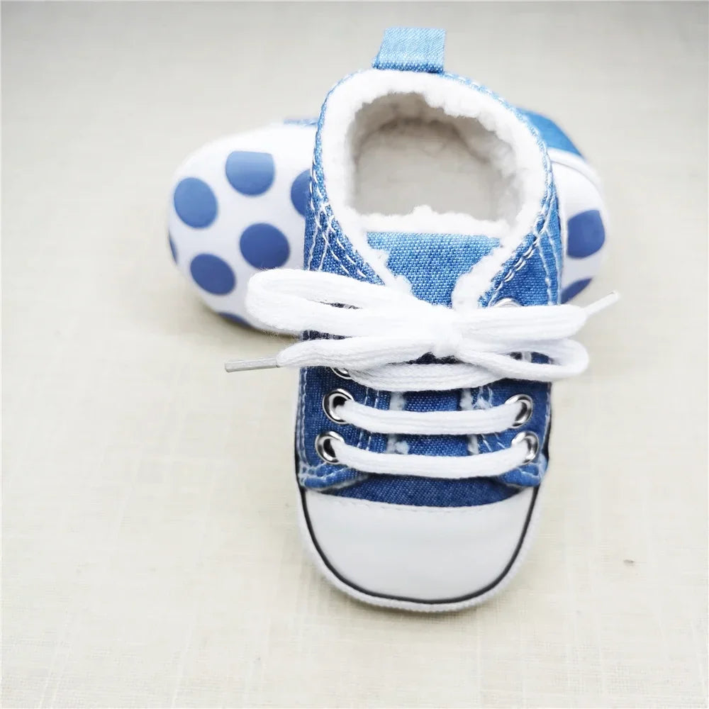 Baby Canvas Classic Sneakers Newborn Print Star Sports Baby Boys Girls First Walkers Shoes Infant Toddler Anti-slip Baby Shoes