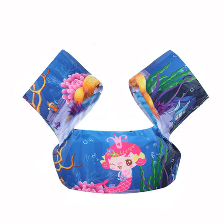 Kids Arm Float Pool Armband Baby  Mermaid Swimsuit Buoy Swimming Vest Ring Swim Float Vest Life Jacket Safety 14-25kg Girl Boy