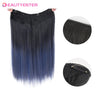 Synthetic Clips In Hair Long Wave Clip In Hair Extension Synthetic Wig Hair Extensions Ombre Gradient color Hairpieces