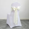 50PCS 17x275cm Rose Gold Satin Chair Sashes Bows Chair Cover Ribbons for Wedding Banquet Party Baby Shower Event Decorations