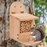 Useful Bird Squirrel Food Holder Feeding Box Handmade Food Container Wooden Squirrel Bird Food Feeder Pet Supplies