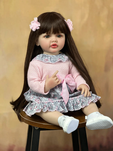 BZDOLL 55 CM 22 Inch Reborn Dolls Realistic Full Silicone Baby Bebe Newborn Girl Doll Princess Toddler Toy Gift