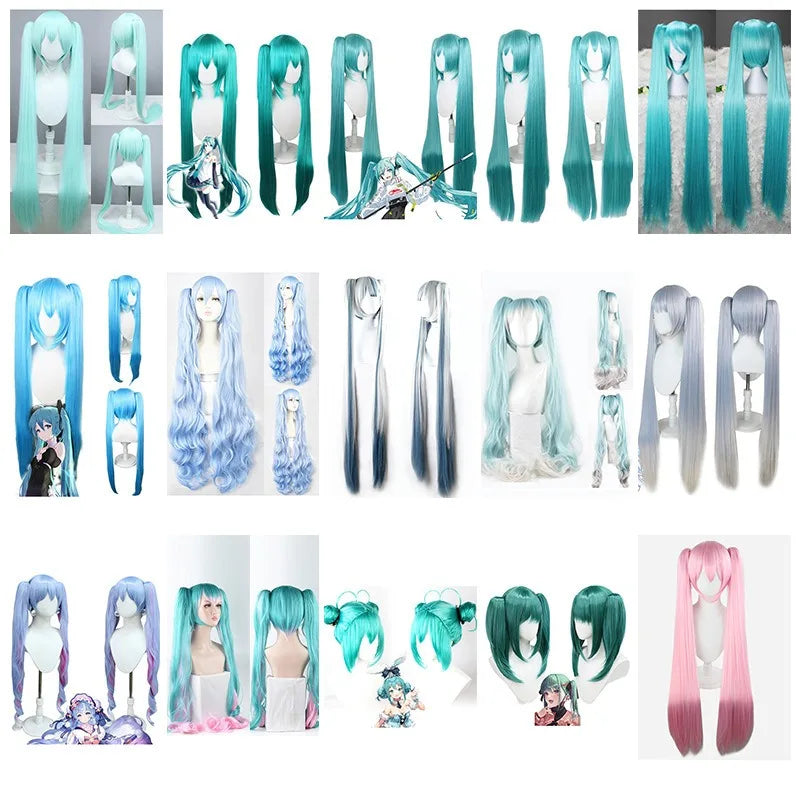 15 Colors Miku Cosplay Wigs Japanese Singer Wig Fiber Heat Resistant Synthetic Hair Women Anime Lolita COS Outfits Accessories