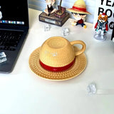 ONE piece Mug Cup Luffy Ace Sabo Mug Anime Figure Anime Coffee Cup Desktop Decoration Oat Milk Water Cup Animation Derivatives