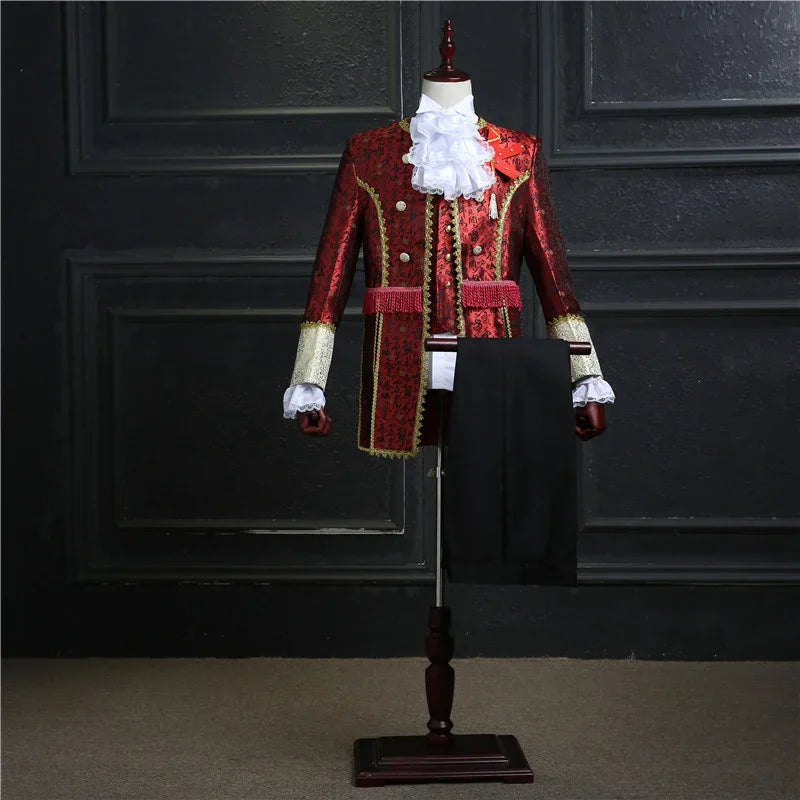 European style palace uniform, prince's men's clothing, South Korean general, British royal portrait, men's Korean costume,