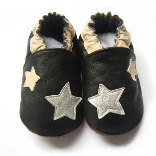 Baby Shoes Cow Leather Bebe Booties Soft Soles Non-Slip Footwear For Infant Toddler First Walkers Boys And Girls Slippers