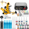 Tattoo Machine Set Beginner Practice Set Tattoo Needles Pigment Foot Pedal Power Cord Tattoo Equipment Supplies Shader Liner Kit