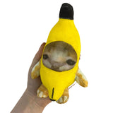 2023 Crying Banana Cat Plush Pendant Cute Banana Cat Doll With Sound Toy Keychain Car Bag Funny Pendant Keyring Gifts New