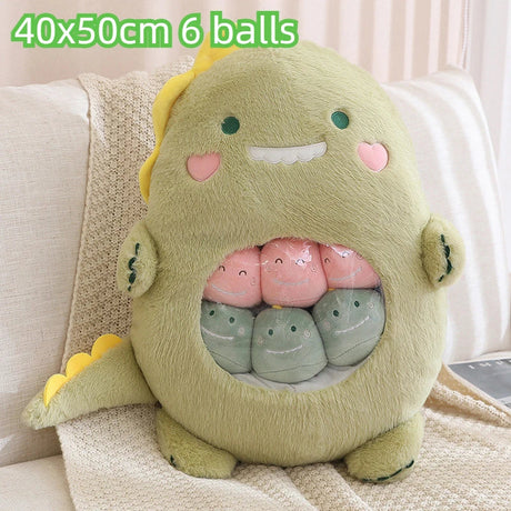 Cartoon Ramen Puff Cookie Bag Bubble Tea Plush Pillow Stuffed Kawaii Animals Axolotl Yellow Duck Bat Bunny Small Balls Candy Bag