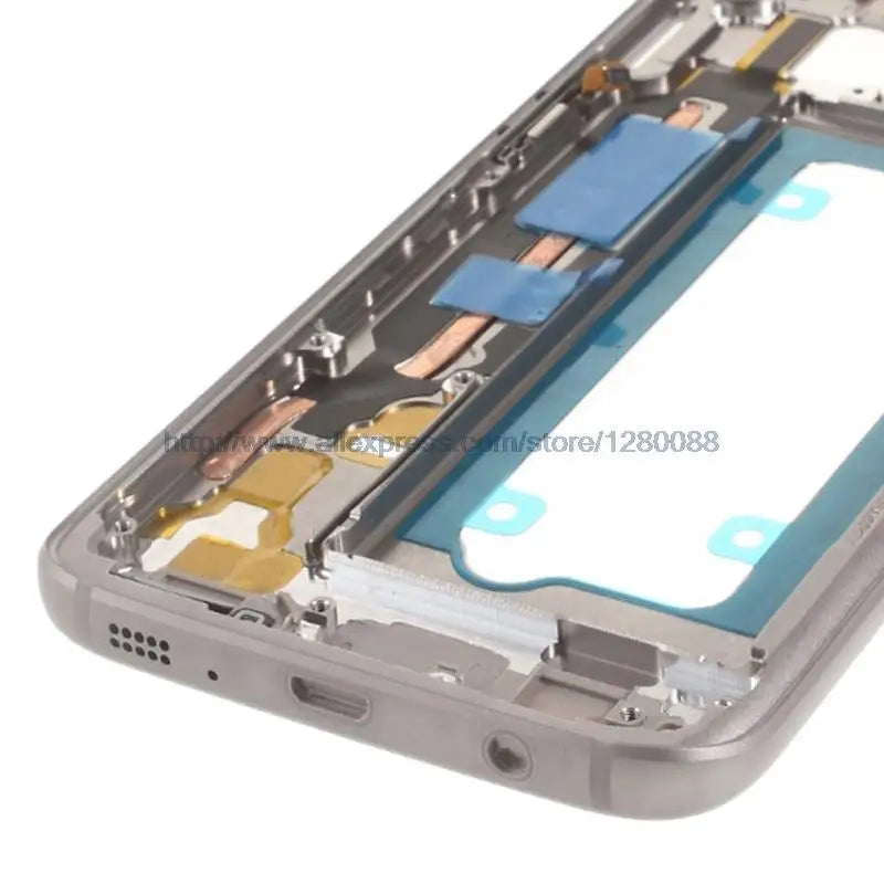 For Samsung Galaxy S7 Edge G935 G935F Mobile Phone Plate Middle Frame Housing Body Bezel Chassis with Side Buttons