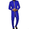 New Men's Temos Wedding Two Piece Suit Men's Dress Long Pants Shirt Solid Color Long Sleeve Party African Ethnic Style Clothing