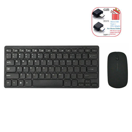 Mini 2.4G Wireless Keyboard and Mouse Kit Multimedia Spanish Russian Korean Silent Keyboard Mice Combo Set With Keyboard Covers