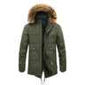 2024 New Winter Men Long Coat Military Fur Hood Warm Tactical Bomber Army Korean Thick Multi Pockets Overcoat Male Warm Parka