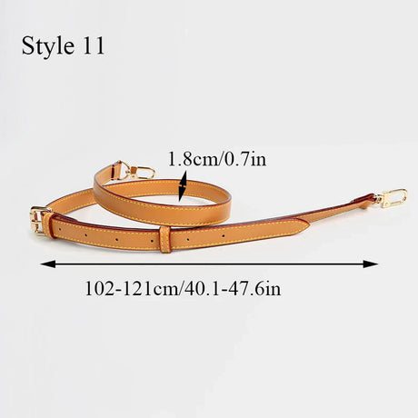 100% Genuine Leather 105CM Bag Strap for LV Neverfull Bags Adjustable Handbags Straps Crossbody Replacement Bag Accessories