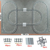 City Train Tracks Forked Flexible Railway Bridge Rail Viaduct Buliding Block Toy Straight Cruved Soft Track Bricks Leduo Gift