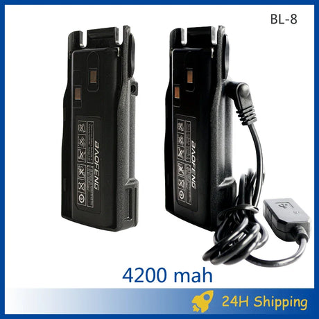 Baofeng UV 82 Battery BL-8 Walkie Talkies Ham Radio 2800mAh Enlarge 3800mah For UV82 Plus UV-8D UV-82WX UV-89 Radios Accessories