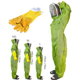 Beekeeper 3D Breathable Cloth Protection Long Sleeve Coverall Gloves Suit  Extra Large Size Beekeeping Bee Farm Tools Supplies