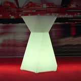 Hexagonal LED Light Up Accent Side Table, 16-Color Changing LED Light Up Furniture Table, Bar Counter Coffee Table