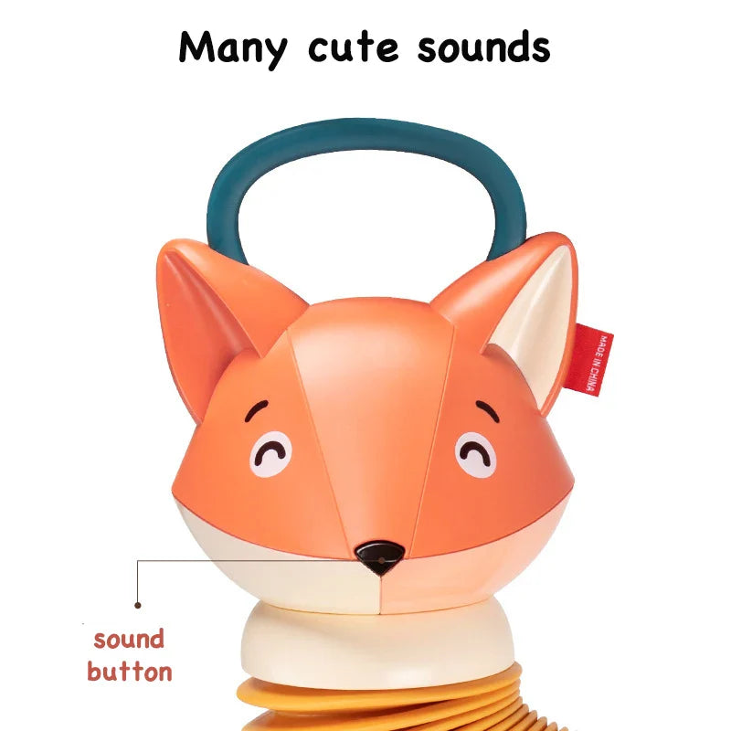 Cartoon Fox Music Accordion Toy Instruments Learning Early Education Interactive Musical Soothe Baby Toys For Children Gifts