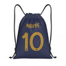 Mbappes Soccer Drawstring Backpack Women Men Sport Gym Sackpack Foldable French KM Football Shopping Bag Sack