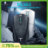 Thunderobot ML602 Wireless Gaming Mouse PAW3395 26000DPI 650IPS 64g Lightweight Symmetrical Form Tri-mode For Laptop PC Gamer