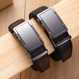 BISON DENIME Male Belts  Automatic Alloy Buckle Business Casual Men Waist Strap Fashion Cow Genuine Leather Belt Free Shipping