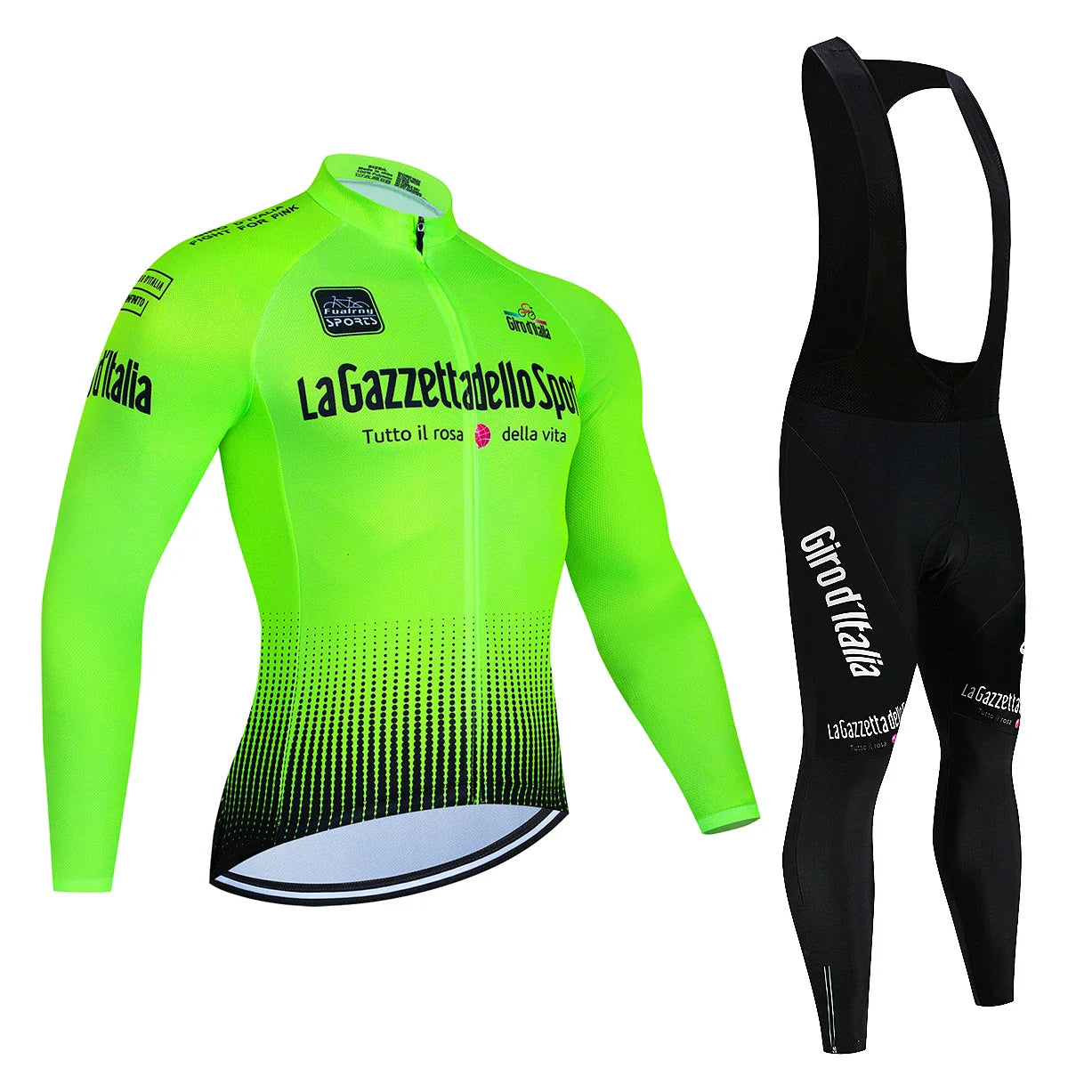 Tour De Italy D'ITALIA Cycling Jersey Set Premium anti-uv manica lunga Downhill Cycling Suit autunno Quick-Dry Pro Racing Unifor